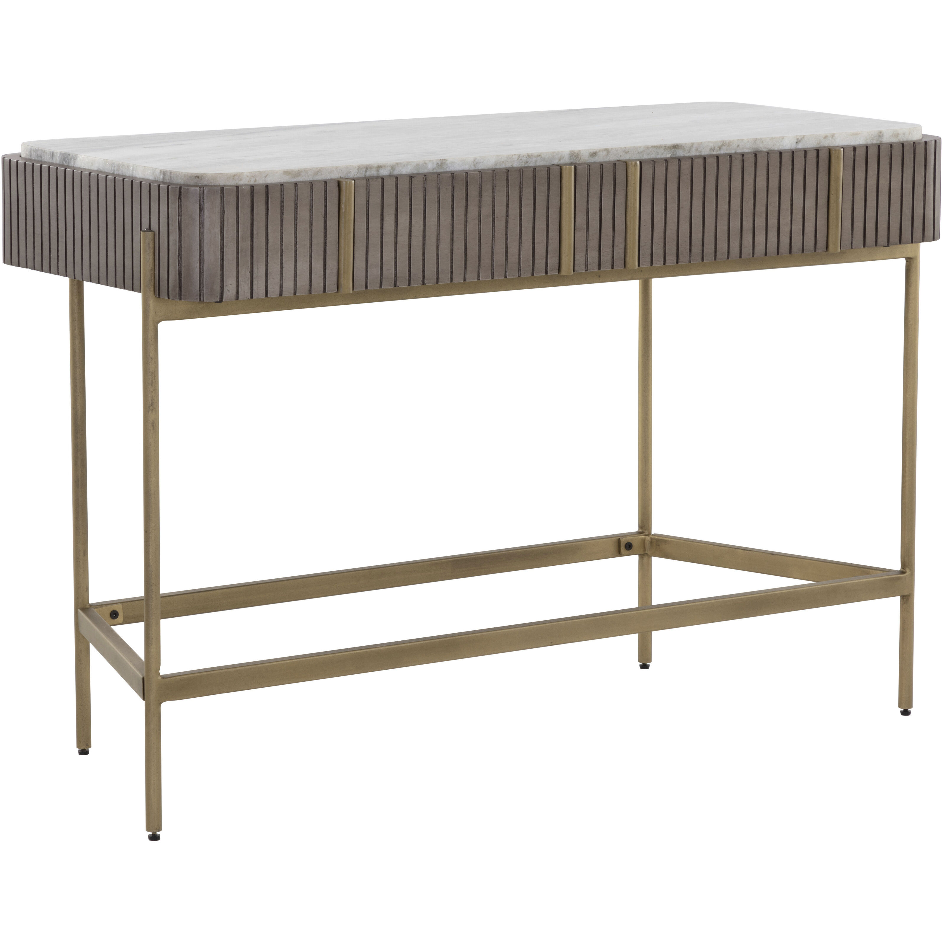 Mauro 46 X 20 inch Grey / Antique Brass Console Table